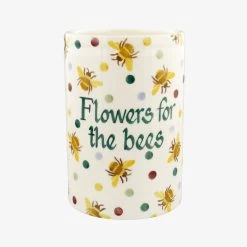 Personalised Bumblebee & Small Polka Dot Medium Vase