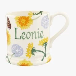 Personalised Dandelion 1/2 Pint Mug