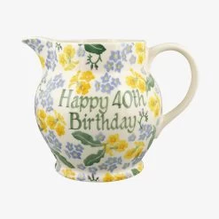 Personalised Forget Me Not & Primrose 3 Pint Jug
