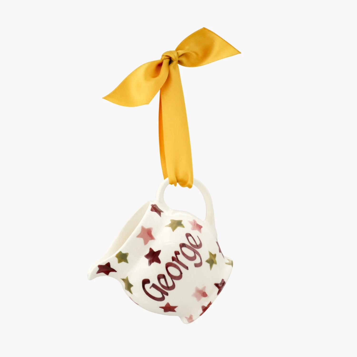 Personalised Pink & Gold Stars Tiny Jug Decoration