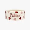 Personalised Pink Hearts Small Pet Bowl