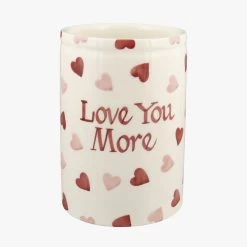 Personalised Pink Hearts Medium Vase