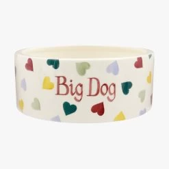 Personalised Polka Hearts Large Pet Bowl