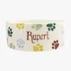 Personalised Polka Paws Large Pet Bowl