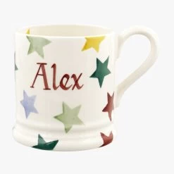 Personalised Polka Star 1/2 Pint Mug