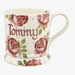 Personalised Pink Roses 1 Pint Mug
