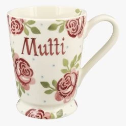 Personalised Pink Roses Cocoa Mug