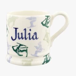 Personalised Skiing 1/2 Pint Mug