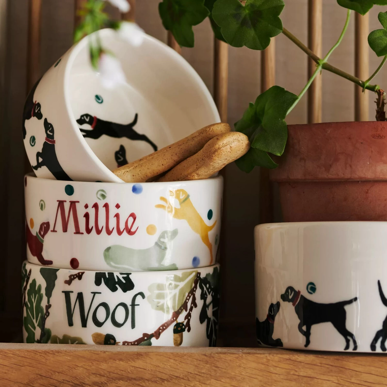 Personalised Polka Dogs Small Pet Bowl - Image 3