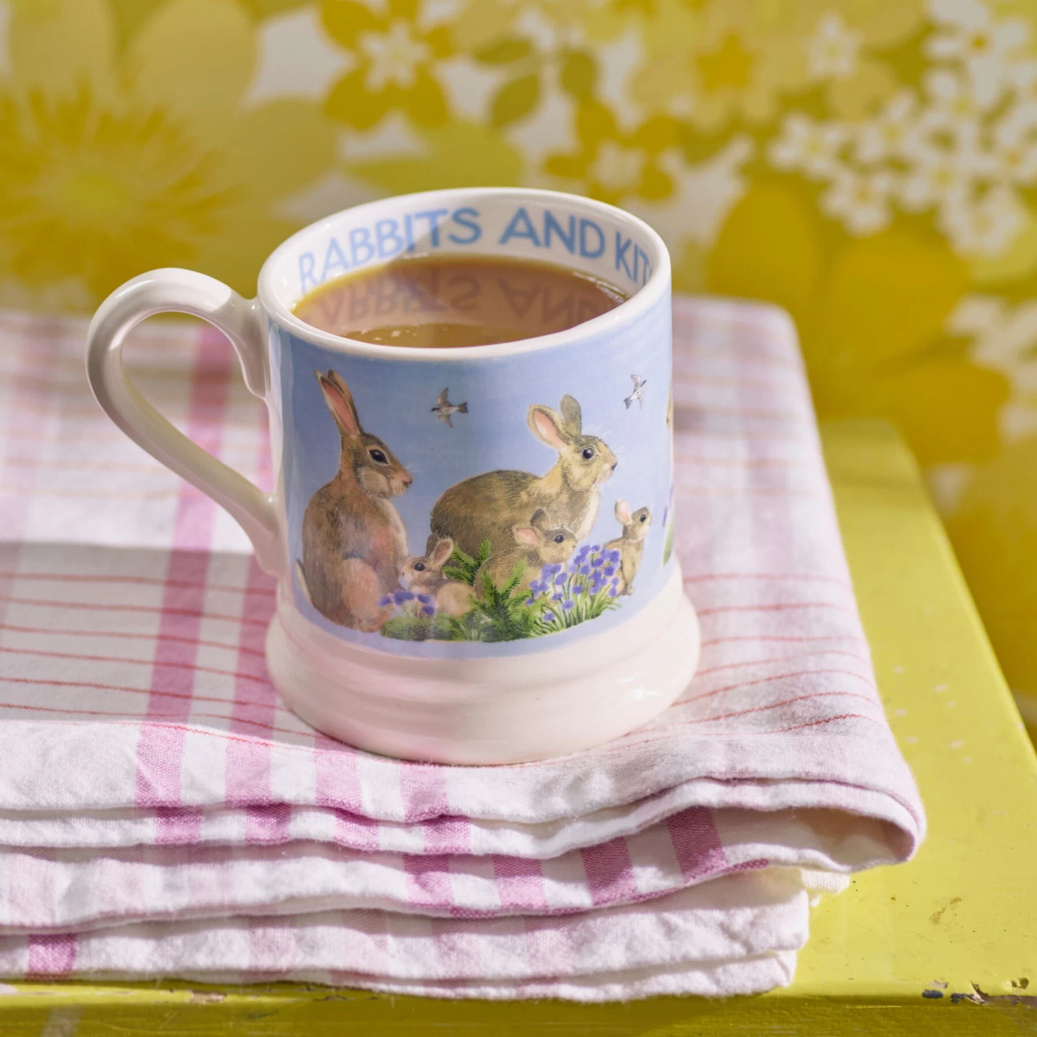 Blue Rabbits & Kits 1/2 Pint Mug - Image 2