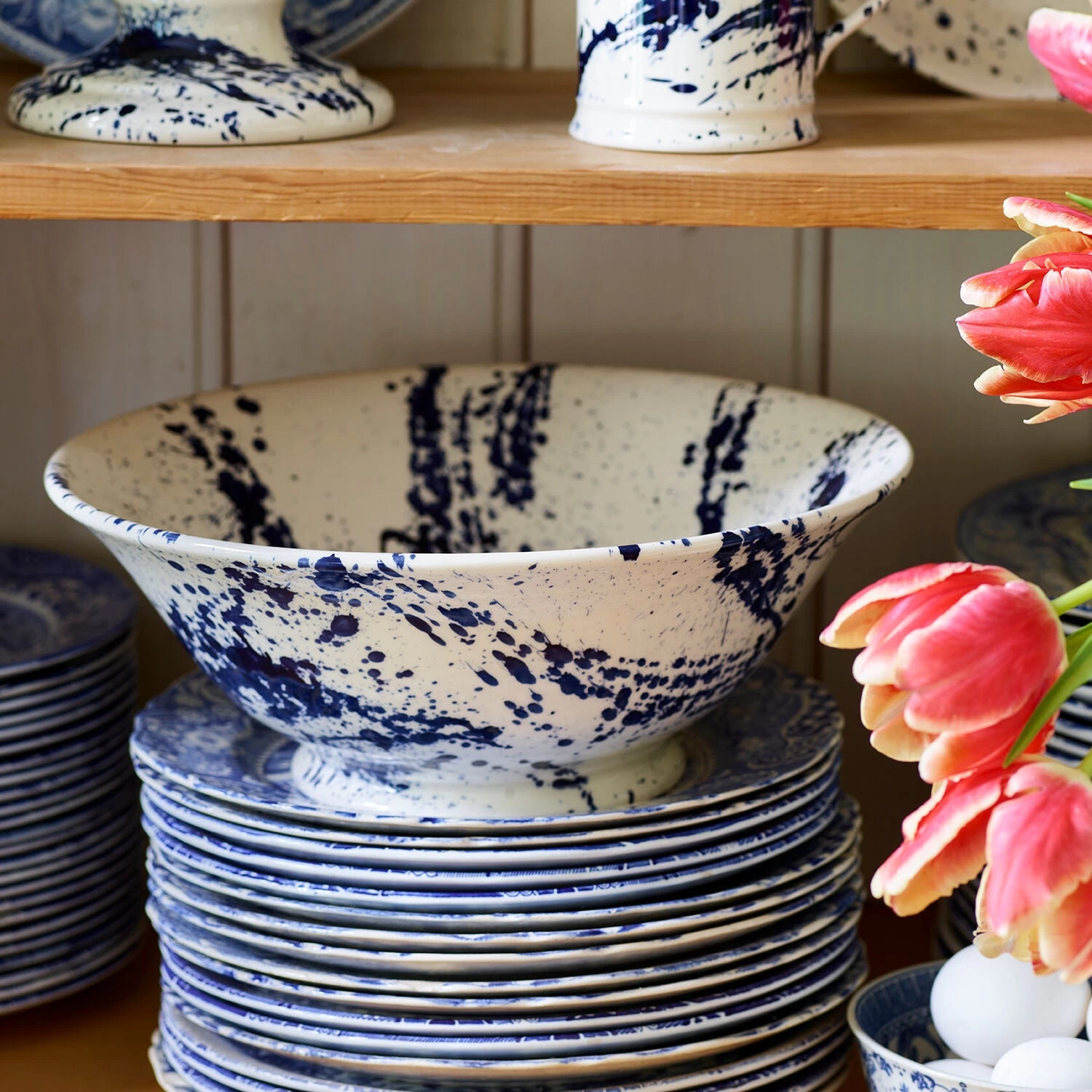 Seconds Blue Splatter Large Serving Bowl - Image 2