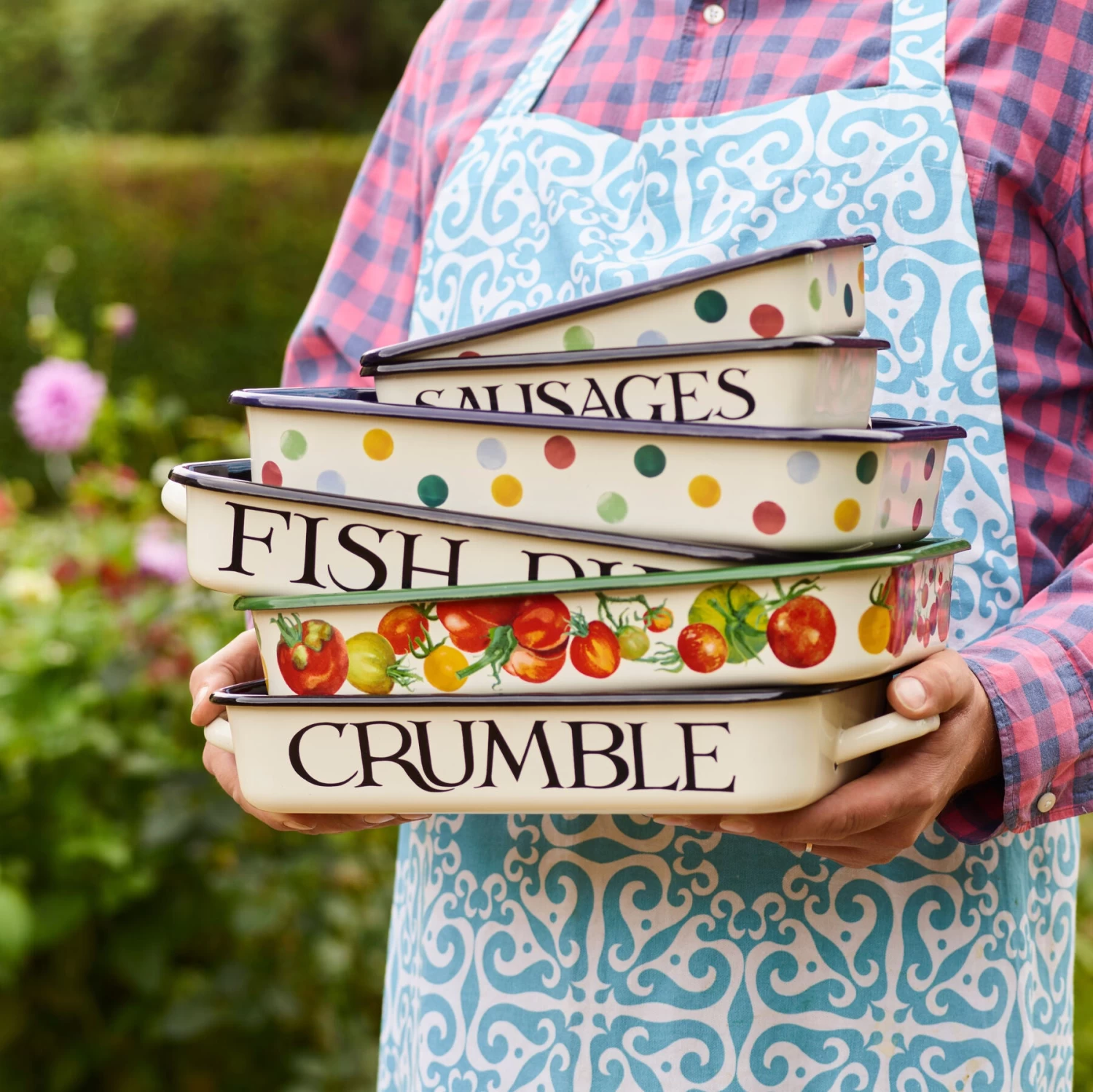 Tomatoes 34cm Enamel Roasting Tray - Image 2